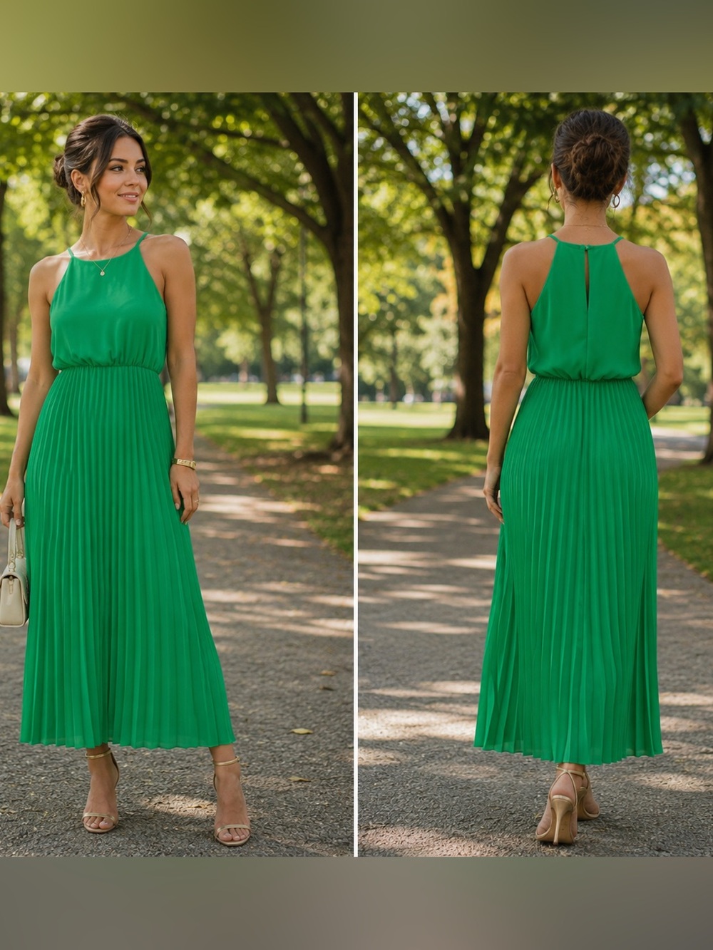 Zara pleated midi dress